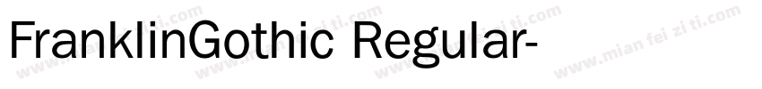 FranklinGothic Regular字体转换